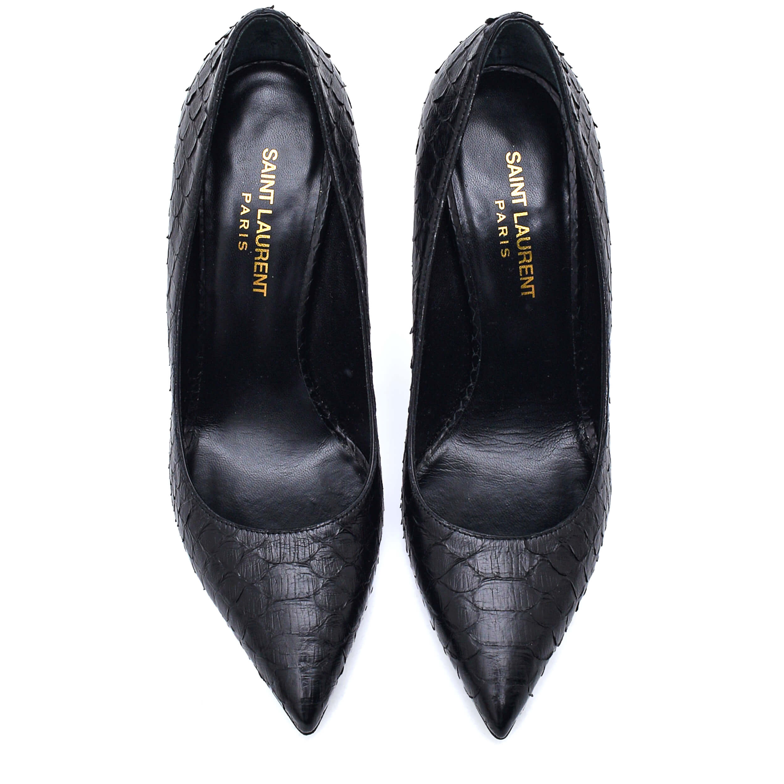 Yves Saint Laurent - Black Exotic Leather Pumps / 38